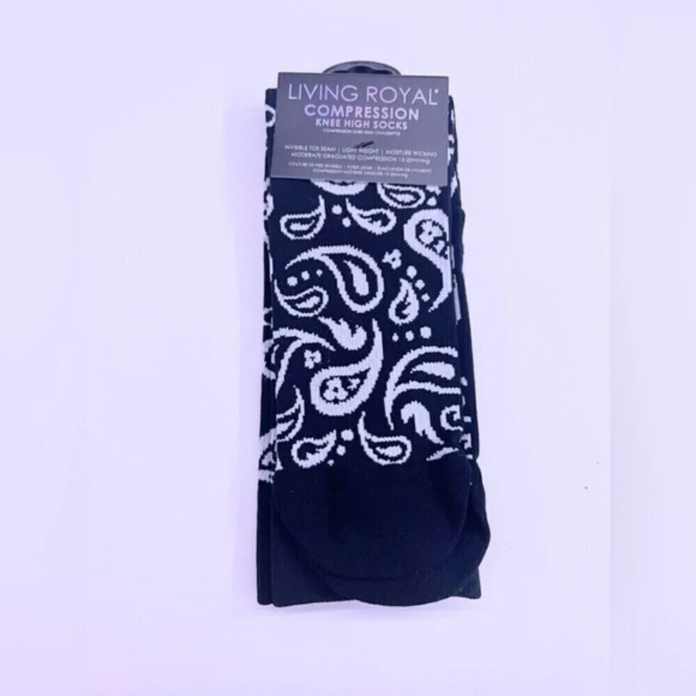 Living Royal Compression Socks - Graduated Compression 15-20mmHg Padded Cushion.
